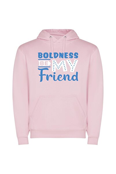iLovePrints Boldness: A Friend's Expression Φούτερ με κουκούλα σε χρώμα Ροζ