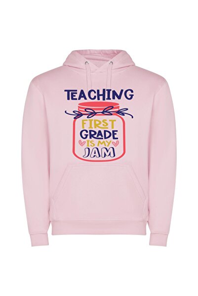 iLovePrints Grade One Teaching Bliss Φούτερ με κουκούλα σε χρώμα Ροζ