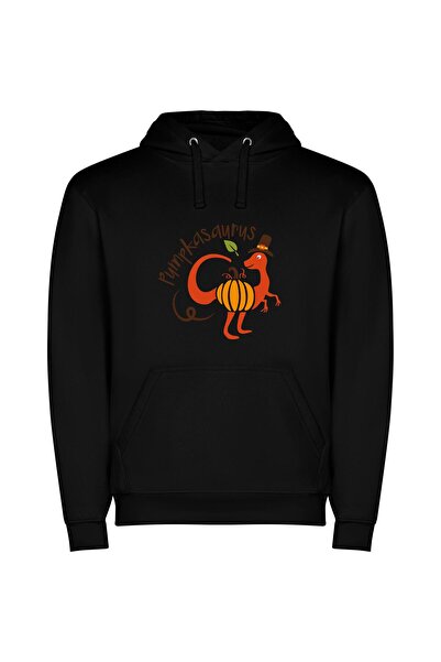 iLovePrints Kangaroo's Fancy Fall Illustration Φούτερ με κουκούλα σε χρώμα Μαύρο