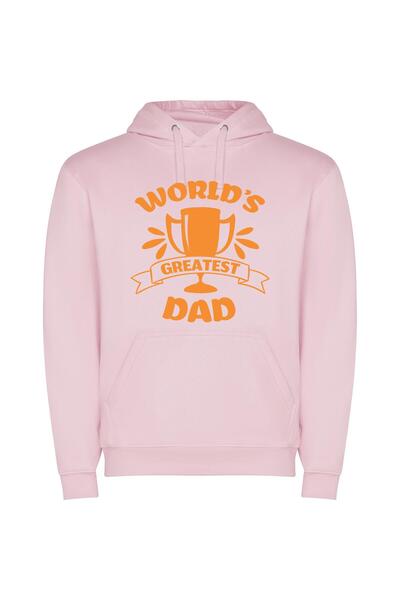 iLovePrints Dad's Supreme Logo Φούτερ με κουκούλα σε χρώμα Ροζ