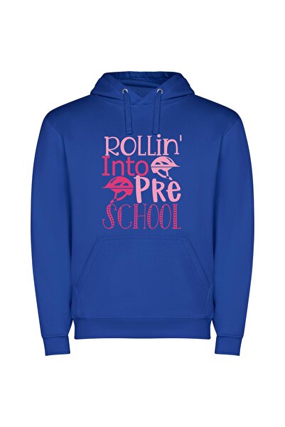 iLovePrints Rollin' Pink Pre-School Bliss Φούτερ με κουκούλα σε χρώμα Μπλε