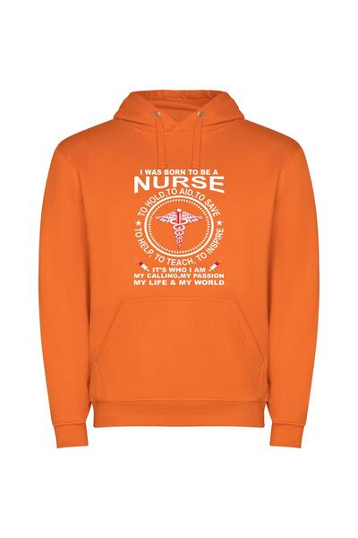 iLovePrints Pristine Medical Caduceus Φούτερ με κουκούλα σε χρώμα Πορτοκαλί
