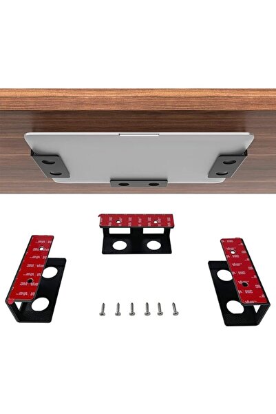 GENERAL IFCASE Under Desk Laptop Mount with Adhesive & Screw in, Hard Aluminu...