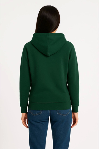 pazarella Three thread hooded kangaroo pocket sweatshirt hoodie - khaki
