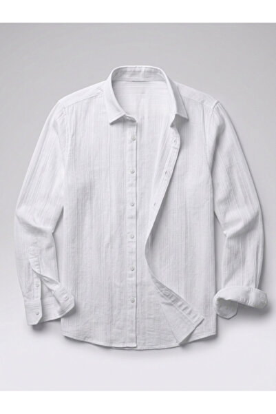 UFC 1985 TOP BRAND Men's Dobby Half Oversize Muslin Shirt