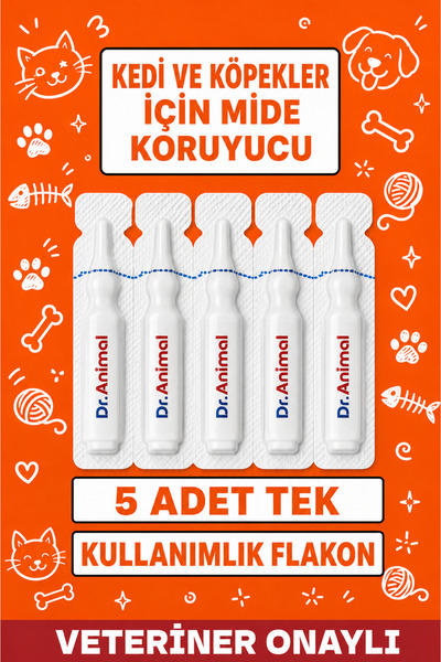 Dr. Animal Kedi ve Köpekler İçin Mide Koruyucu (Gastro Plus) 5 adet