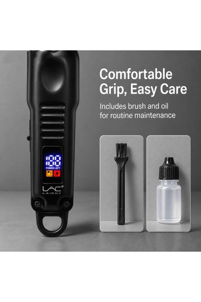 Generic Brand Cordless Professional Hair Trimmer, USB Rechargeable Mens Electric Hair Clipper with Digital LCD Power Display, Hair Cutting Kit with Limit Combs, Cleaning Brush & Oil for Home Grooming
