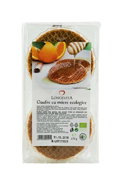 Longevita Gaufre cu Miere Bio 175gr