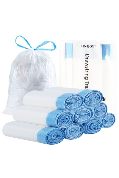 Generic Brand 4 Gallon Trash Bag, Drawstring small trash Bags 75 Count,Small ...