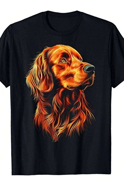 29CUN تي شيرت برسومات الكلاب وفن الحيوانات الأليفة من نوع Irish Setter