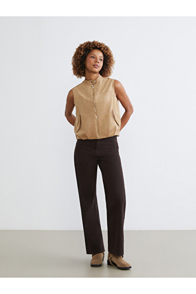 LC Waikiki Brown Wideleg Women's Jean Trousers