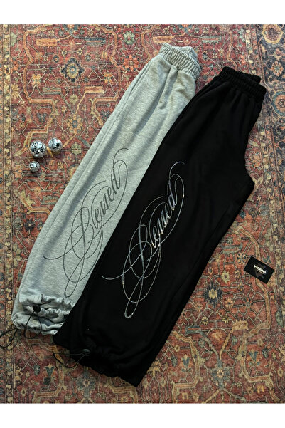 Violon Blessed Script Stone Detailed Sweatpants