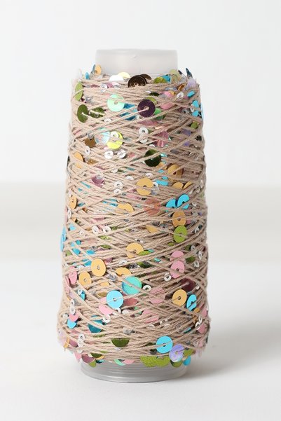 FATMA PULLU İP Sequin Yarn 160 Meters in 50 Gram Skeins Sequin Size: 3Mm+6Mm