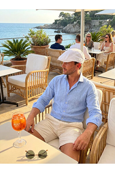 PIECE SIGNATURE Unisex Linen Cap - Unlined Thin Summer Hat - Flexible Size wi...