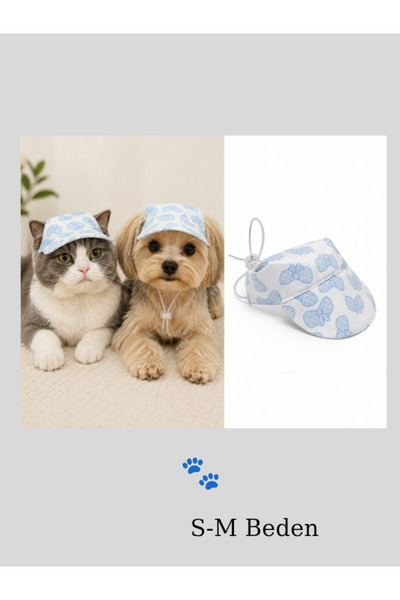 Genel Markalar Kedi & Köpek aksesuar şapka (Mavi fiyonk)