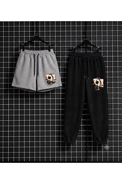 CLOTHES33 Sports Tracksuit Shorts Thin Summer Sweat-Absorbing Zar Printed Wom...