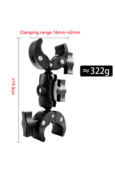 choice2 مشبك كاميرا مزدوج على شكل سرطان البحر لمقود الدراجات النارية والهوائي...