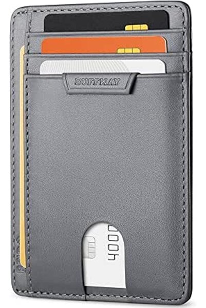 Buffway Mens RFID Blocking Slim Bifold Wallet Minimalist Leather Small Wallet...