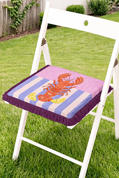 Realhomes Lobster Figured Striped and Lemon Slice Patterned Fringed Zippered ...