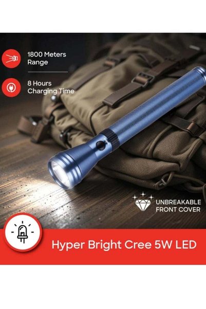 Sanford Soldier Battalion 5W LED Flashlight with 1800M Range 3 Hour Runtime (SF4668SL)