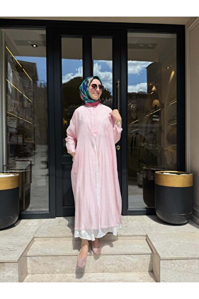 QOOQ STORE 26SS243 Lina Kadın Tunik Pudra Pembe