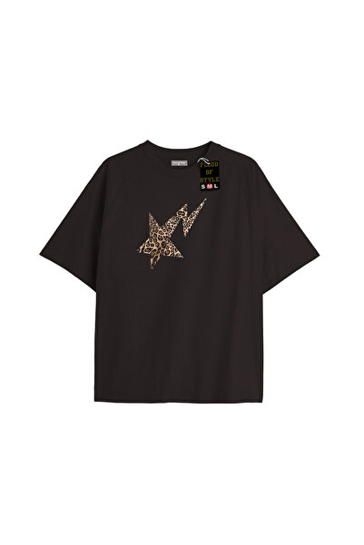 Flood Of Style Γυναικείο μπλουζάκι Leopard Star με στάμπα