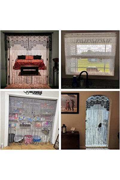 GENERAL YaoYue Macrame Lace Door String Curtain for Doorways,Room Divider Doo...