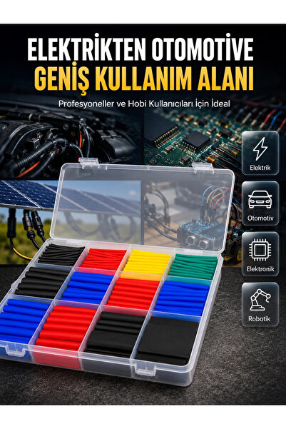 ARMÜZ 560 Pieces Heat Shrink Tubing Set 12 Different Sizes Colorful Cable Ins...
