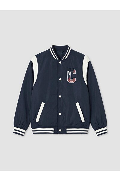 LC Waikiki Embroidered College Collar Boys' Puffer Coat (W6)