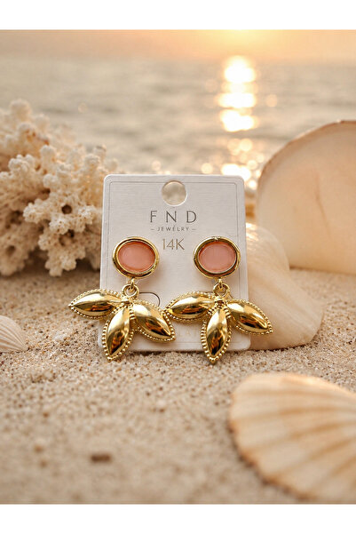 Elmosia Jewelry Gold Leaf Petal Earrings Design Model Elegant and Stylish Wom...