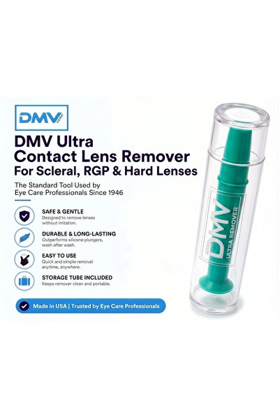 DMV Scleral Lens Seti 2'li – Takma + Çıkarma Aparatı | Vented Scleral Cup + U...