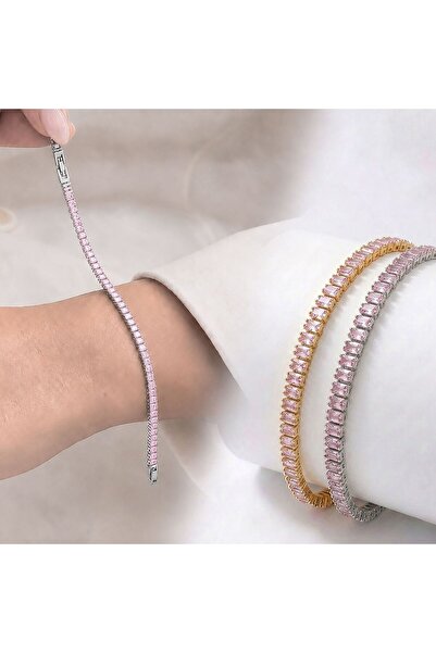 Generic Brand 4mm Pink Zircon Stone Adjustable Waterway Women's Bracelet 3902...