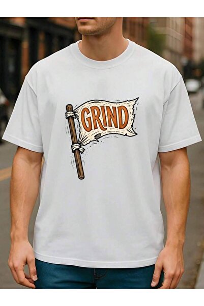 799 تي شيرت صيفي بتصميم علم ريترو من GRIND، قميص برقبة دائرية، أنيق ومناسب لل...