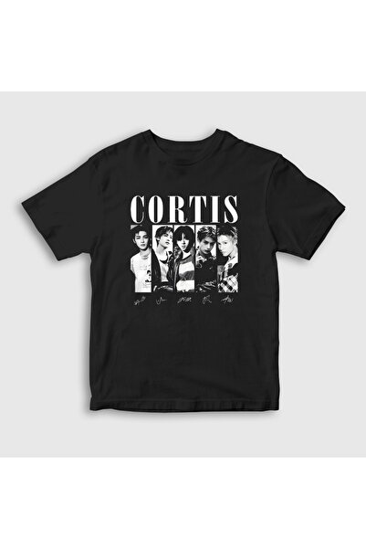 Presmono تي شيرت أسود للأطفال من الجنسين من Signs K-Pop Cortis 618942tt