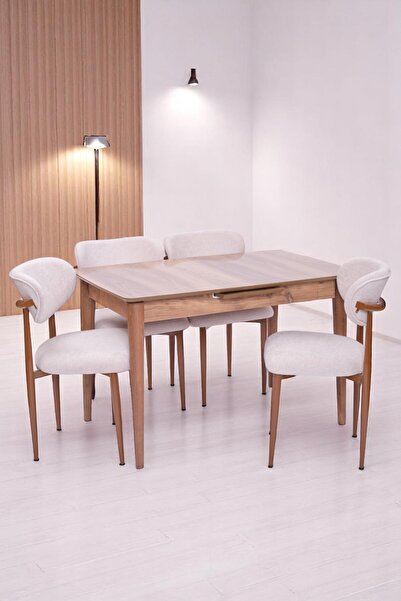 Erz Design Venüs Polo Otomatik Açılır Masa Sandalye Takımı 80x120