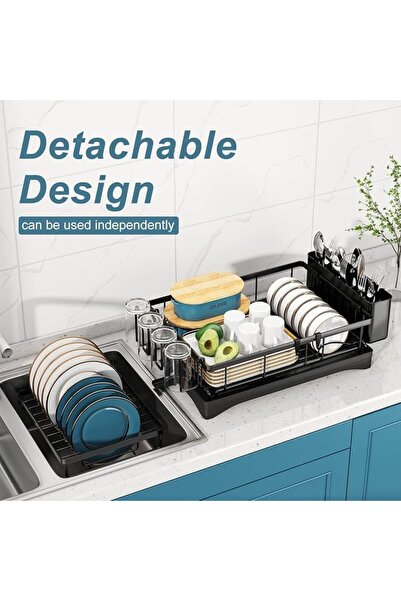 uandm Dish Drying Rack, Space-Saving Dish Rack for Kitchen Counter, Dish Drai...