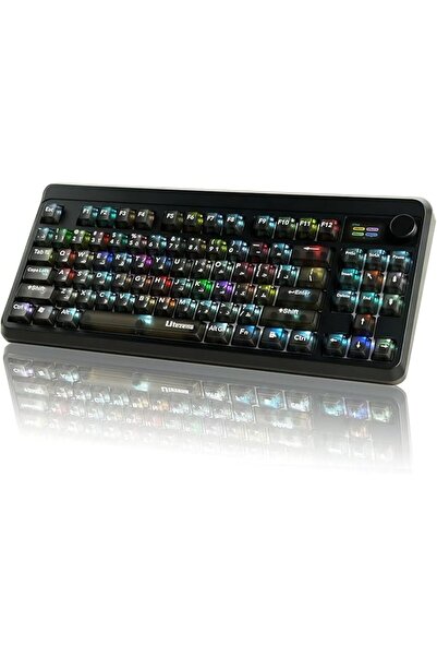 GENERAL 80% Arabic/English Gaming Mechanical Keyboard, TFT Screen & Knob | 87...