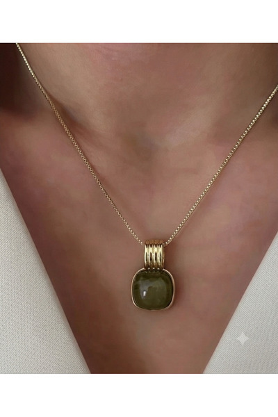 Nazellaa Steel Agatha Necklace