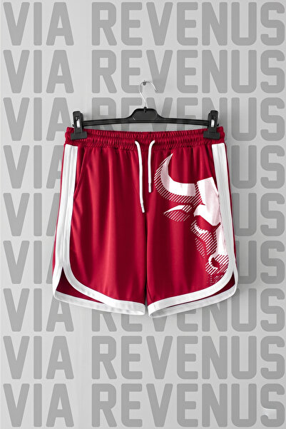 Vordevia Bull Printed Unisex Retro Varsity Sports Training Shorts
