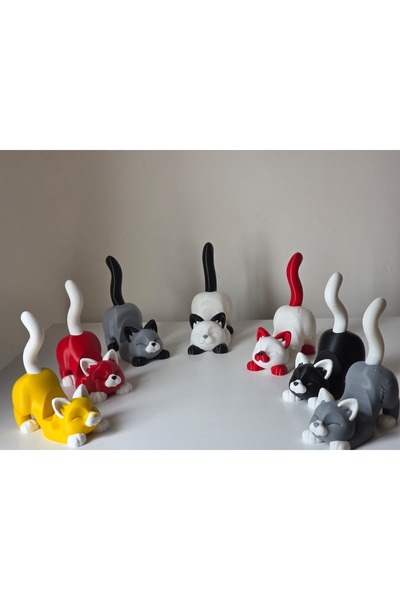 3D telefon tutucu kedi