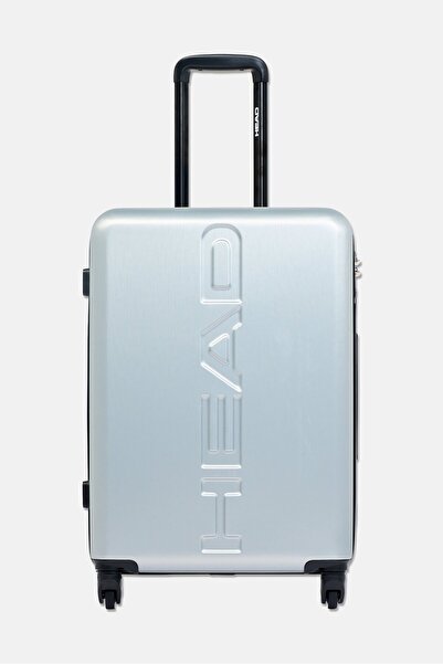 Head 20 Inch Brand Logo Cabin Spinner Luggage, Silver