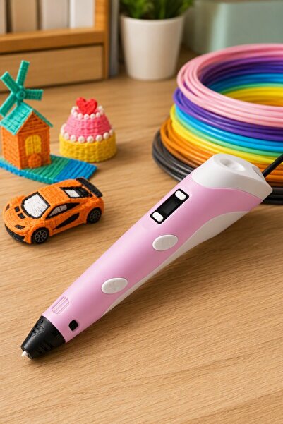 Generic قلم طباعة ثلاثية الأبعاد سيراميك قابل للتعديل مع شاشة LCD، يستخدم خيو...