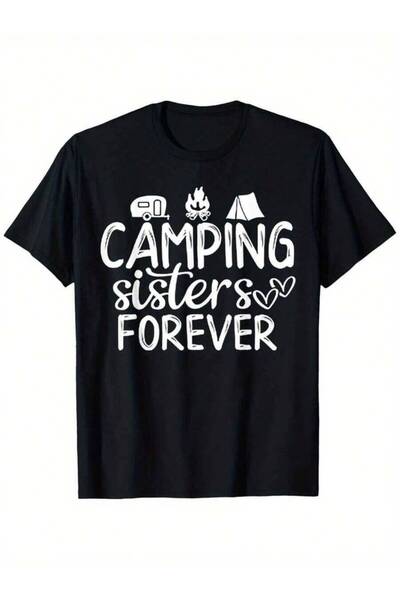 LİNA06 Camping Sisters Forever | Vibrant Bold Printed Design, Ideal Gift For ...
