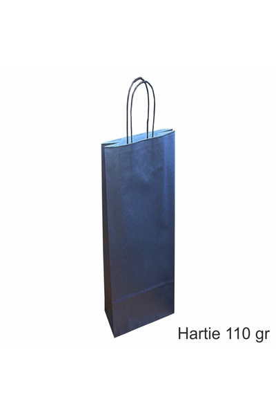 papercraft Pungi hartie kraft 110 gr pentru 1 sticle vin, 14x39x8 cm, set 30 ...