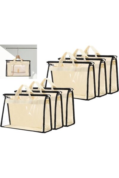 Morvena Picks Saci de praf pentru genti - Set de 6, transparente, cu fermoar ...