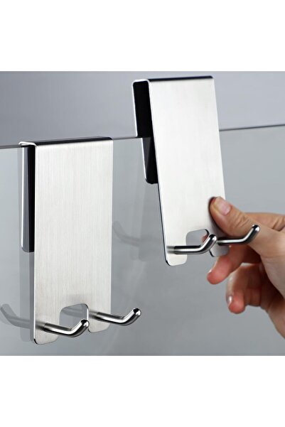 STARSTAR 2-Piece Wall-Mounted Shower Hook Set, Towel Rack Installation Withou...