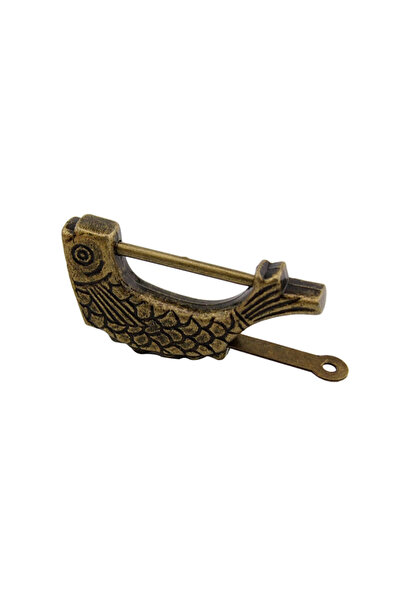 STARSTAR A set of vintage-style dark brown fish-shaped jewelry box clasps
