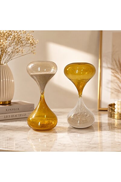 bity thok Luxury Glass Hourglass - Amber Clear |   Complete Watch