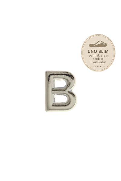 INEA Harf Charm B - Gümüş - Uno Slim Parmak Arası Terlikle Uyumlu