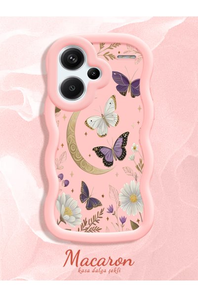 CHICASELUX Redmi Note 13 Pro Plus+ 5g Compatible Wavy Frame Moon Butterfly an...